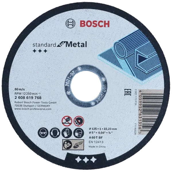 Disco Abrasivo Corte de Aço 125x1mm Bosch Standard for Metal 2608619768
