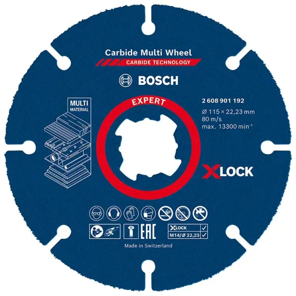 Disco Abrasivo de Carboneto Multi Material ø115x1mm Bosch Carbide Multi Wheel 2608901194