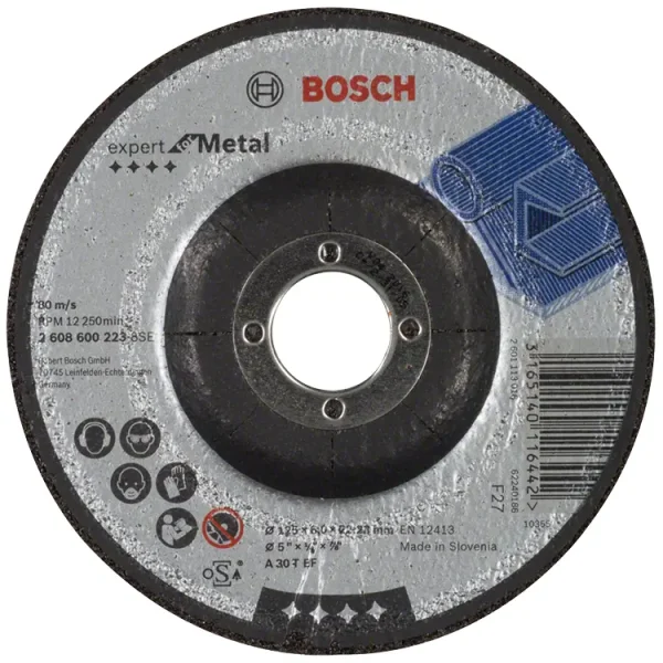 Disco Abrasivo Para Rebarbar Aço 125x6mm Bosch 2608600223 2608600223