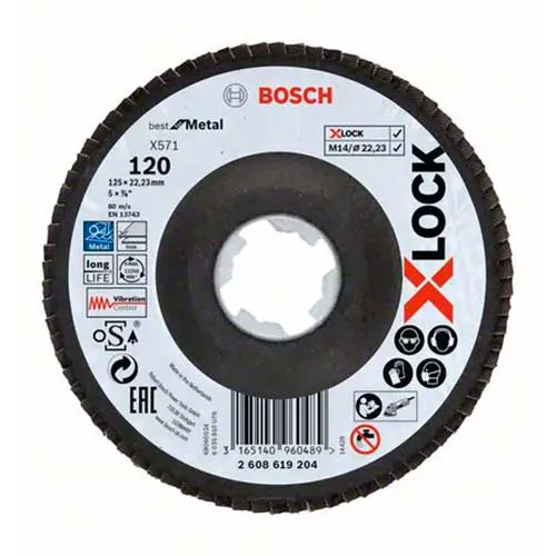 Disco Lamelado X-Lock 125mm Bosch Best for Metal