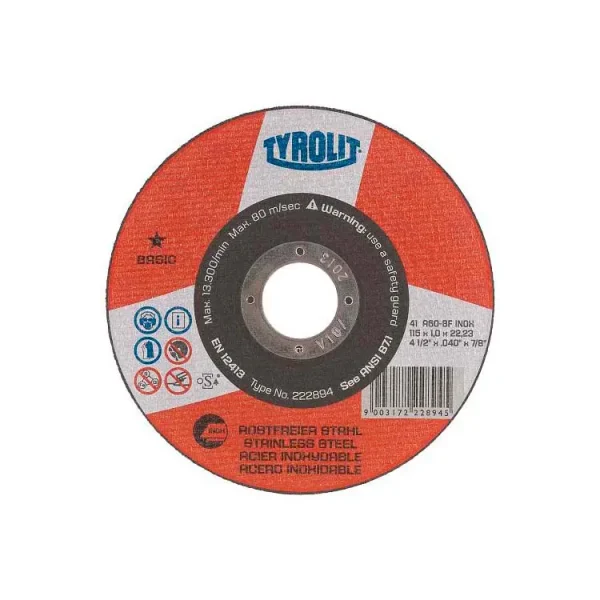 Discos de Corte para Inox Tyrolit BASIC A46