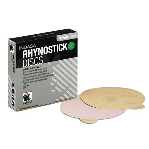 Discos de Lixa Autocolante 150mm sem Furos Indasa RhynoStick