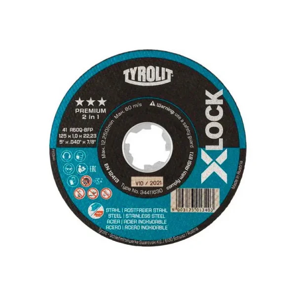 Discos de Rebarbar Aço / Inox Tyrolit PREM-XLOCK