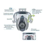 Máscara Compacta de Borracha com Viseira Carvão Ativo GVS INTEGRA SPR405