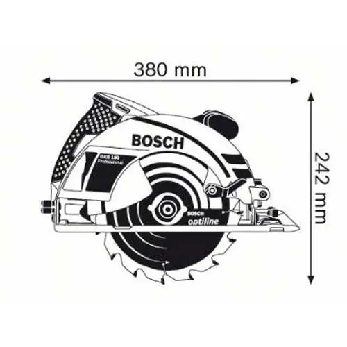 Serra Circular Manual 1400W ø190mm 70mm Bosch GKS 190 0601623000