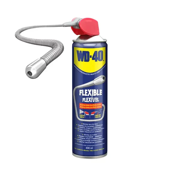Spray Penetrante/Lubrificante 400ml Bico Flexível WD-40 Multi-Uso Dupla Ação 34692
