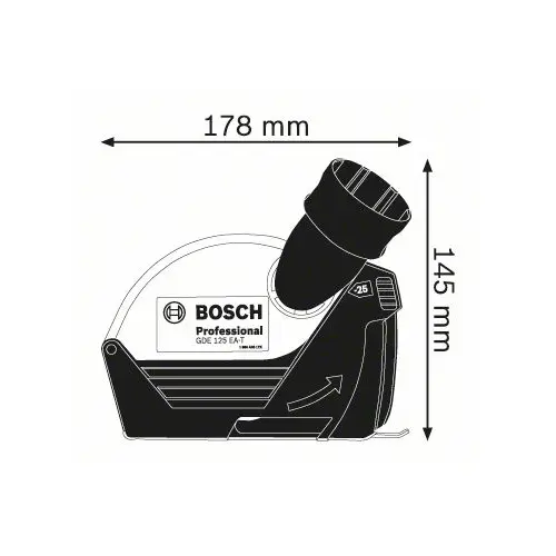 Tampa de Aspiração e Proteção p/ Rebarbadora ø125mm Bosch GDE 125 EA-T 1600A003DJ